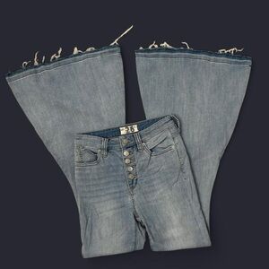 Free People We the Free “Irreplaceable” Light Wash Flare Bell Bottom Denim Jeans